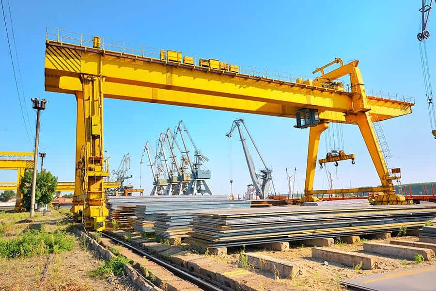 steel stack in harbor